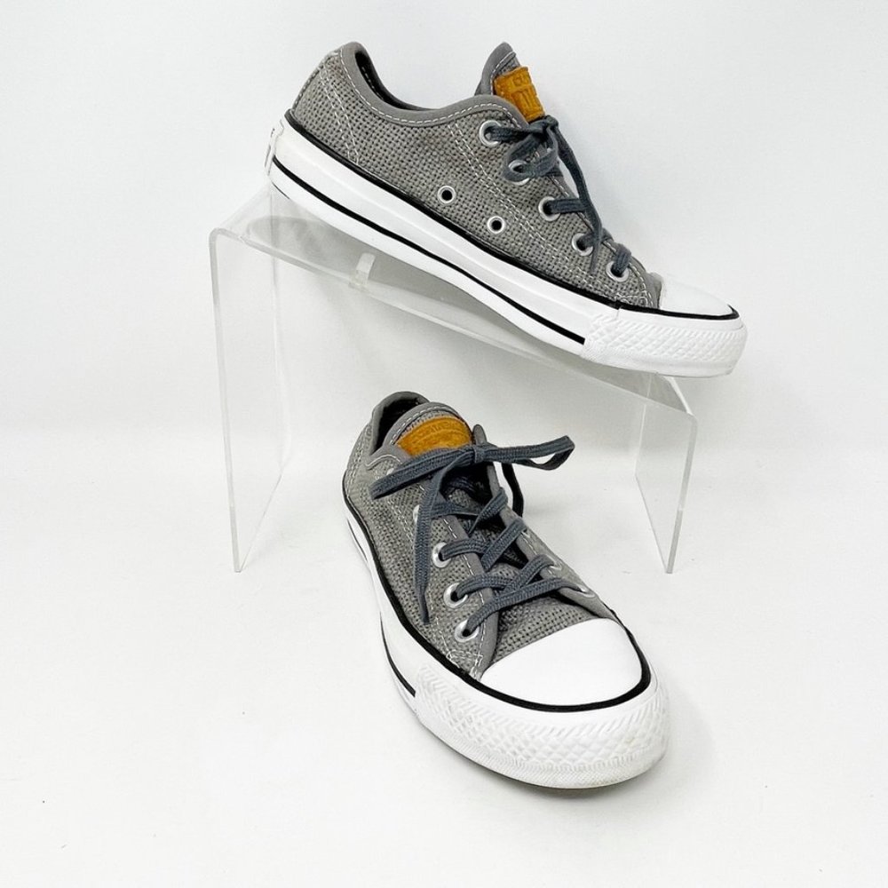 Converse All Star Gray Texture woven Sneaker SZ 5